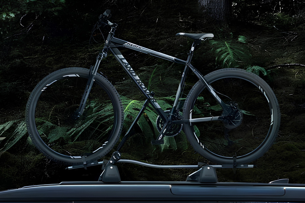 Porta bicicleta oficial Land Rover DEFENDER montado en techo